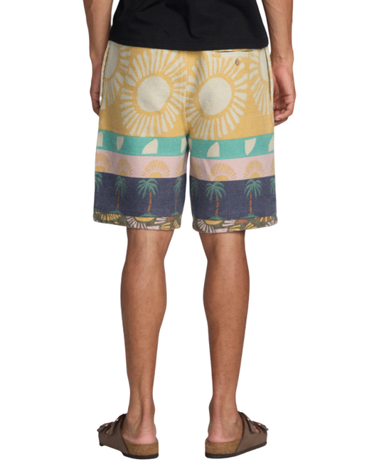 Calções RVCA Exotica Stripe Elastic 19"