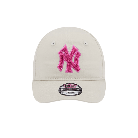 Boné New Era Bege com Rosa