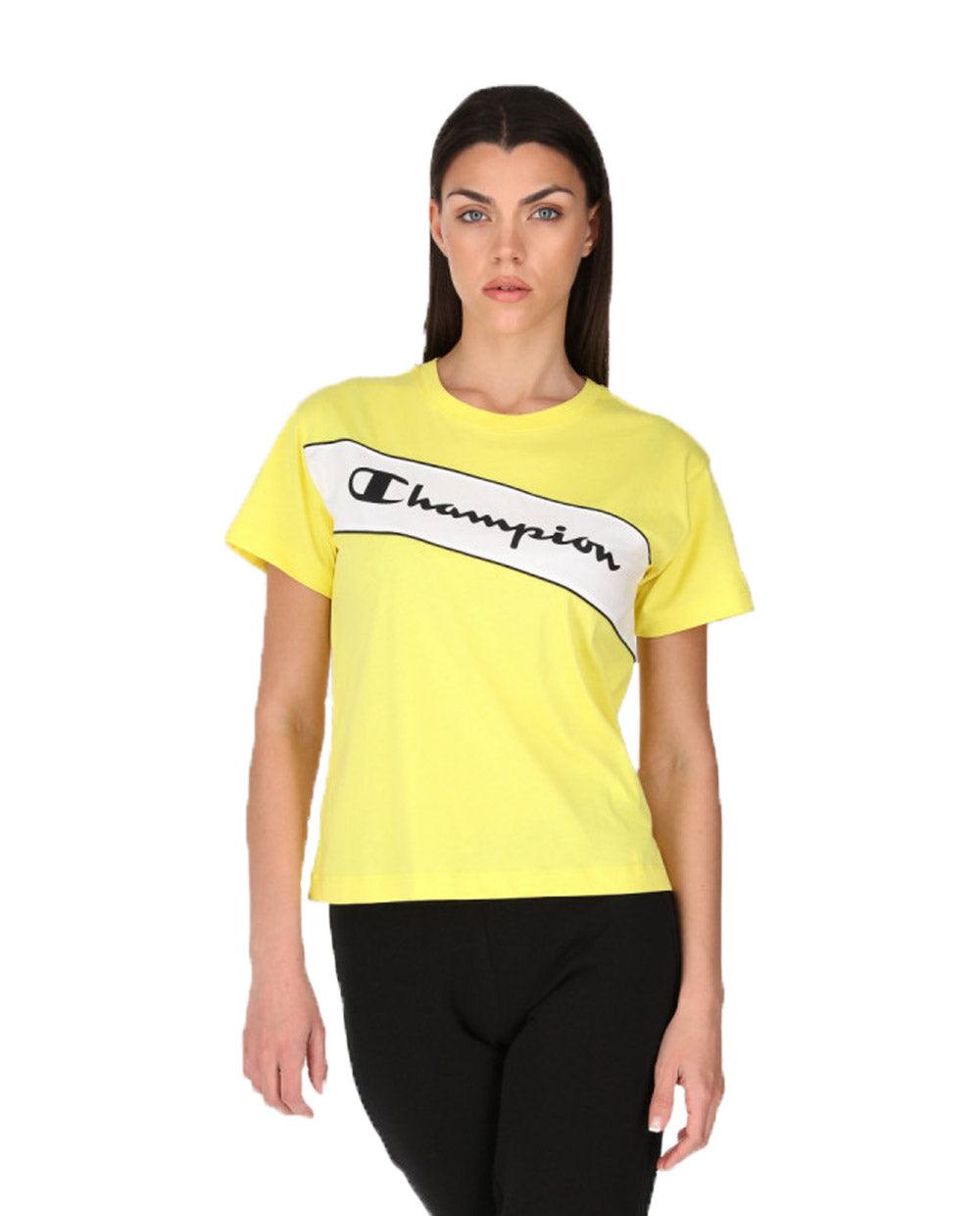 Champion Yellow T-Shirt with White
