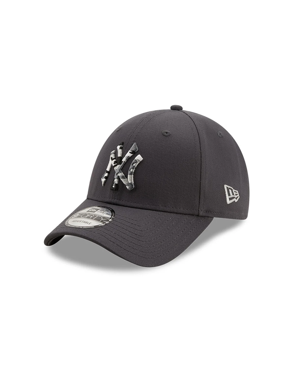 Boné New Era Cinzento com Logótipo Camuflado
