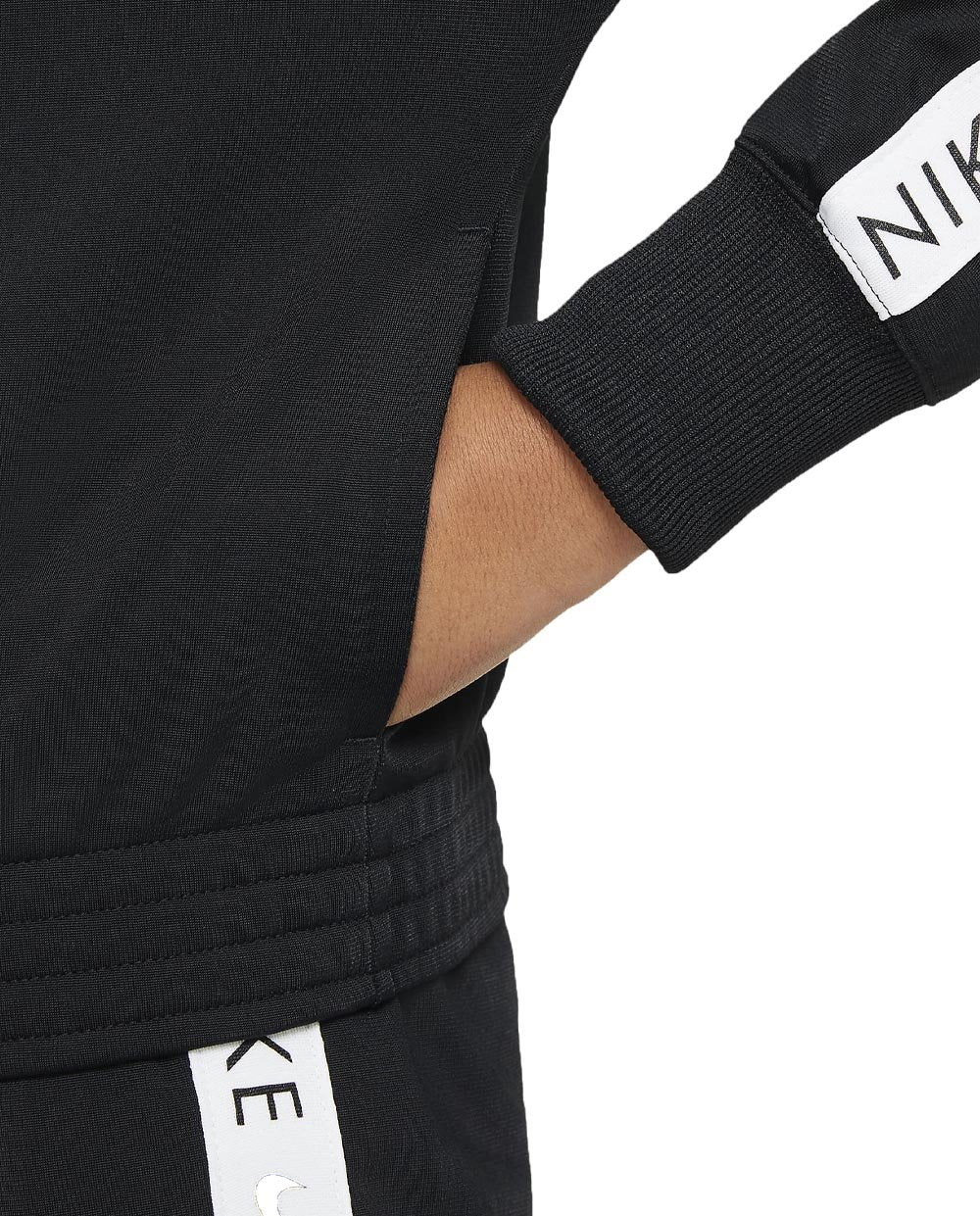 Nike Fato de Treino Preto com Lista Branca