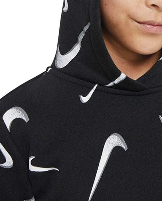 Nike Hoodie Sportswear AOP Black and White