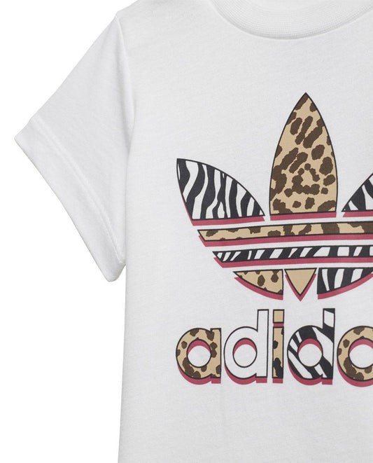 Adidas Conjunto Branco com Padrão