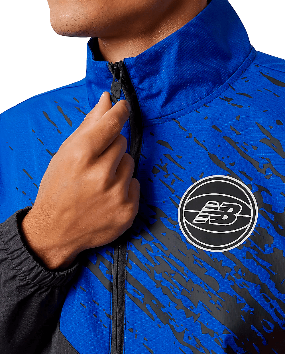 New Balance Black with Blue and Red Windbreaker