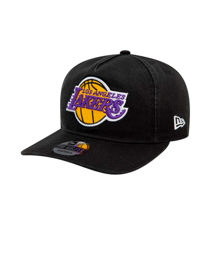 Boné New Era LA Lakers Washed Precurved Black Golfer Adjustable Cap