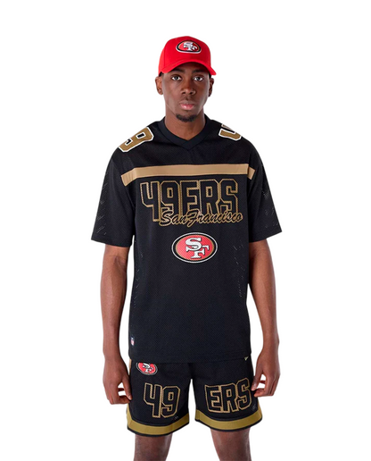 T-Shirt New Era San Francisco 49ers NFL Mesh Black