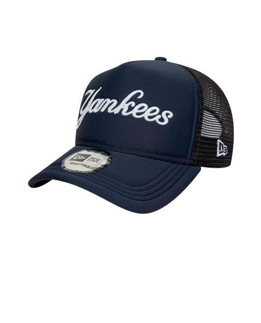 Boné New Era New York Yankees MLB Script Navy 9FORTY A-Frame