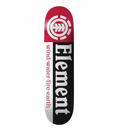 Skate Element Preto com Vermelho e Branco
