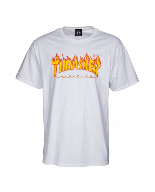 T-Shirt Thrasher Branca com Logótipo