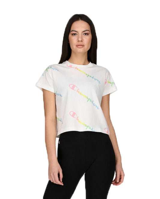 T-Shirt Champion Branca com Cores