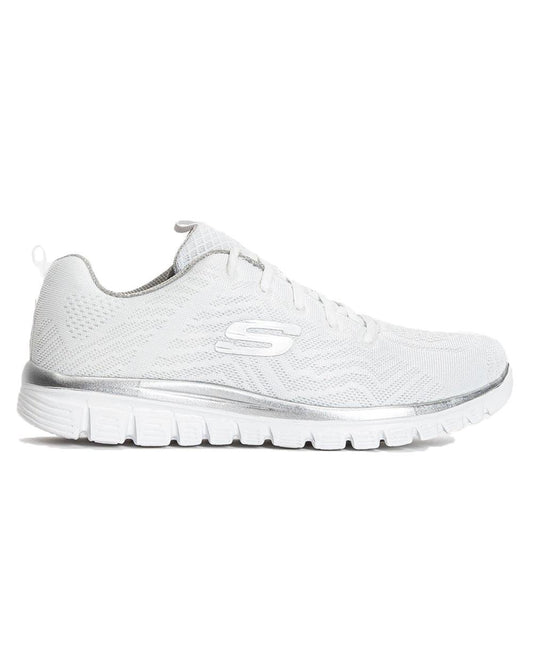 Skechers Graceful White and Silver