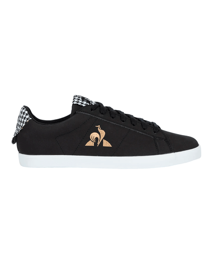 Le Coq Sportif Elsa Pied de Poule Pretas e Brancas