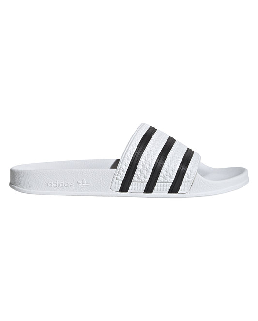 Adidas Adilette White with Black Stripes