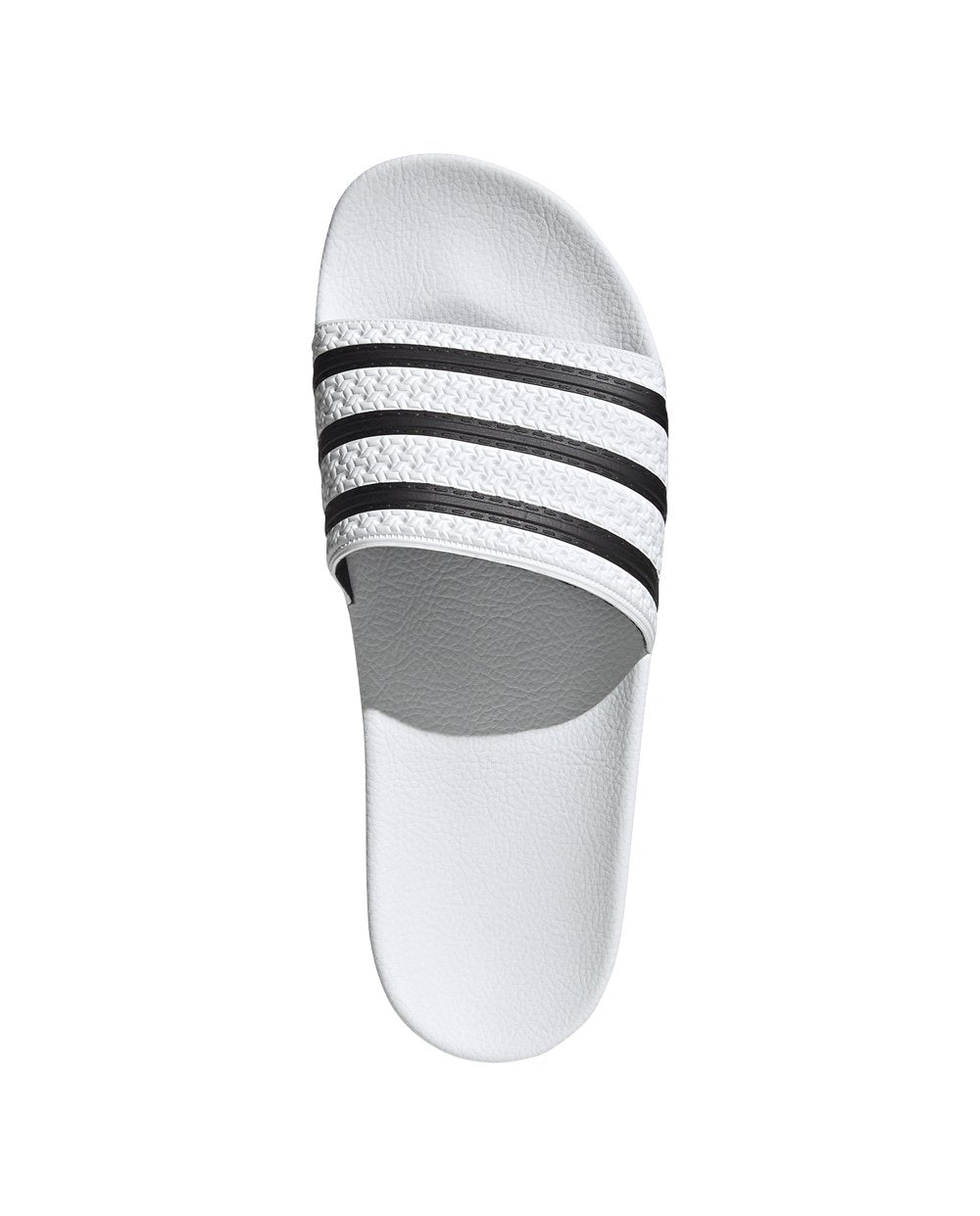 Adidas Adilette Brancos com Riscas Pretas