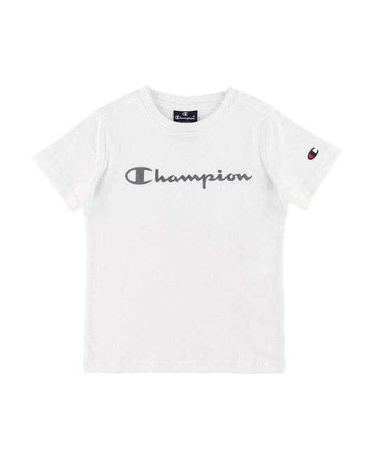 Champion T-Shirt White with Grey Logo