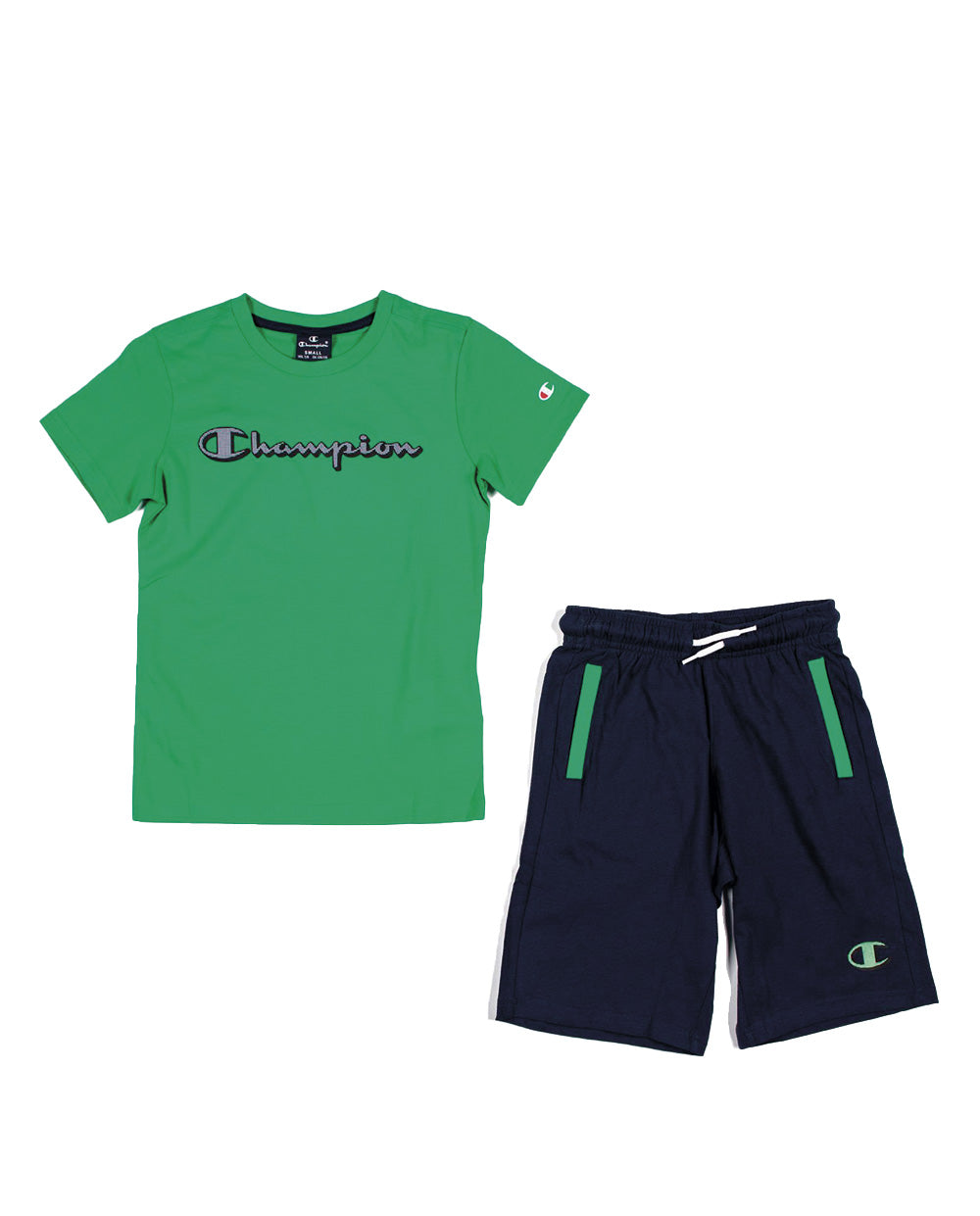 Champion Tracksuit Green and Navy Blue