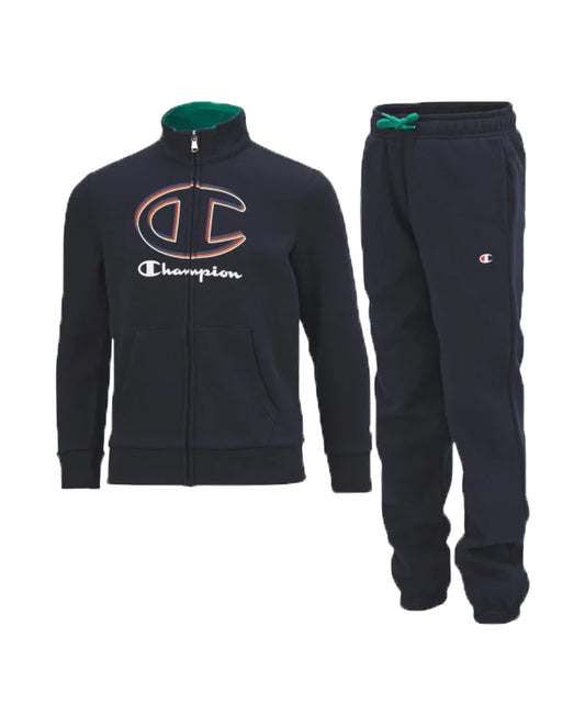 Champion Black Tracksuit with Green