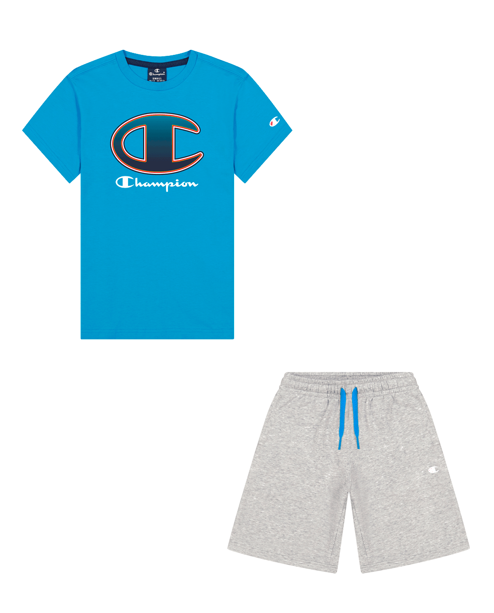 Conjunto Champion Azul e Cinza