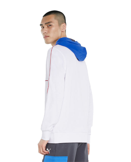 Hoodie Puma Branco com Azul