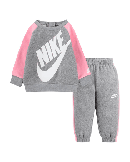 Fato de Treino Nike Cinzento com Branco e Rosa