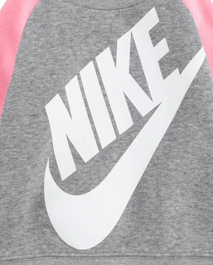 Fato de Treino Nike Cinzento com Branco e Rosa