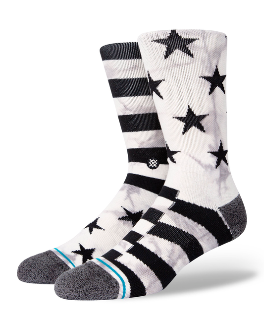 Meia Stance Branca com Preto