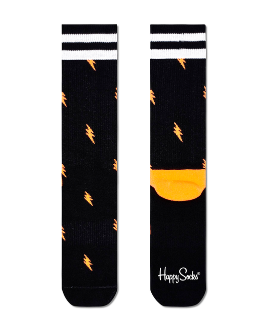 Meias Happy Socks Small Flash Crew Pretas