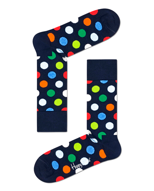 Meias Happy Socks Big Dot Azuis Marinho