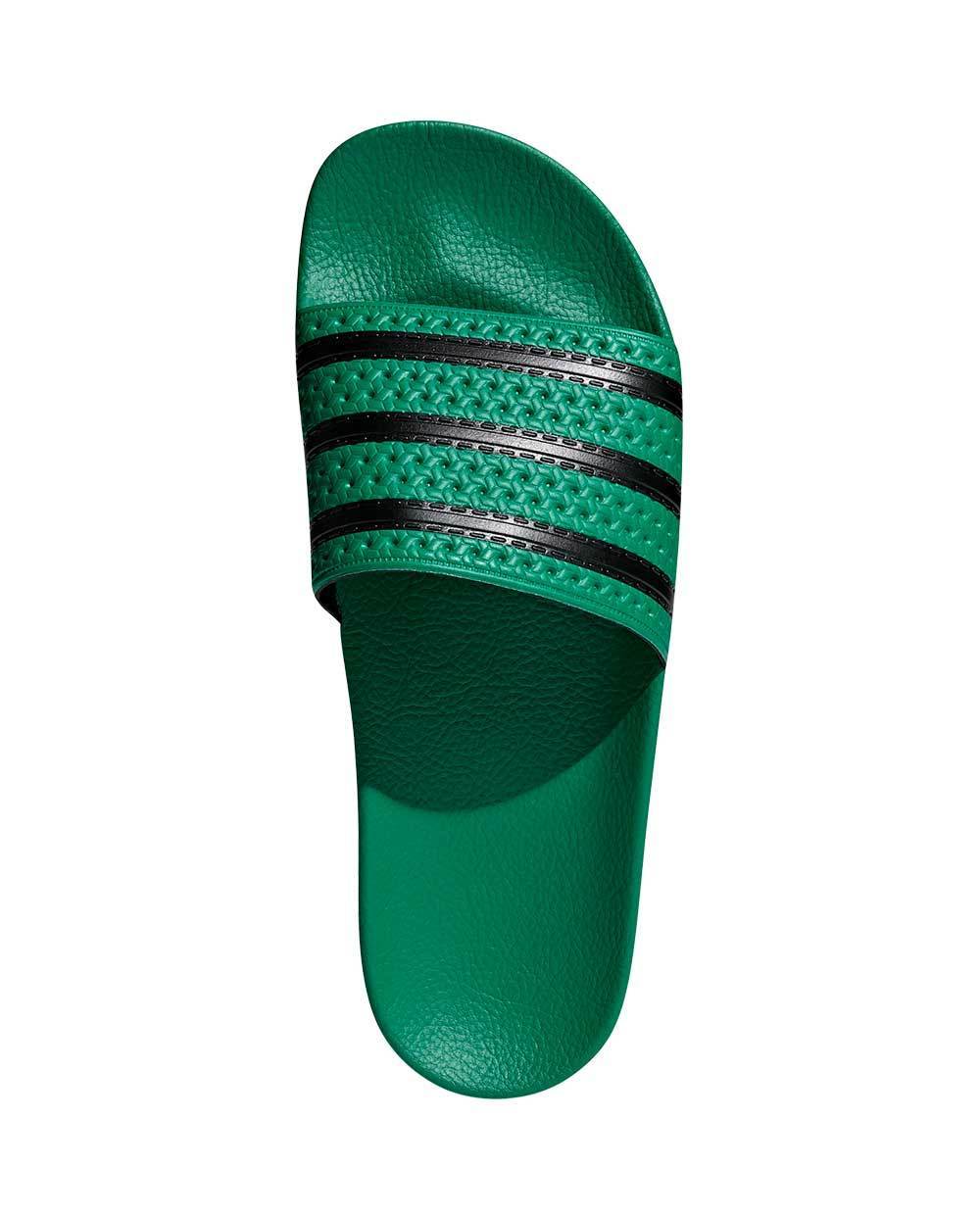 Adidas Green Adilette Flip-Flops