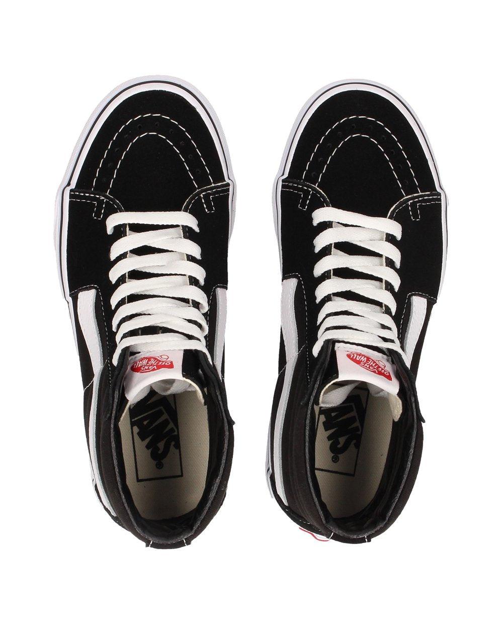 Vans SK8- Hi Pretas com Risca Branca