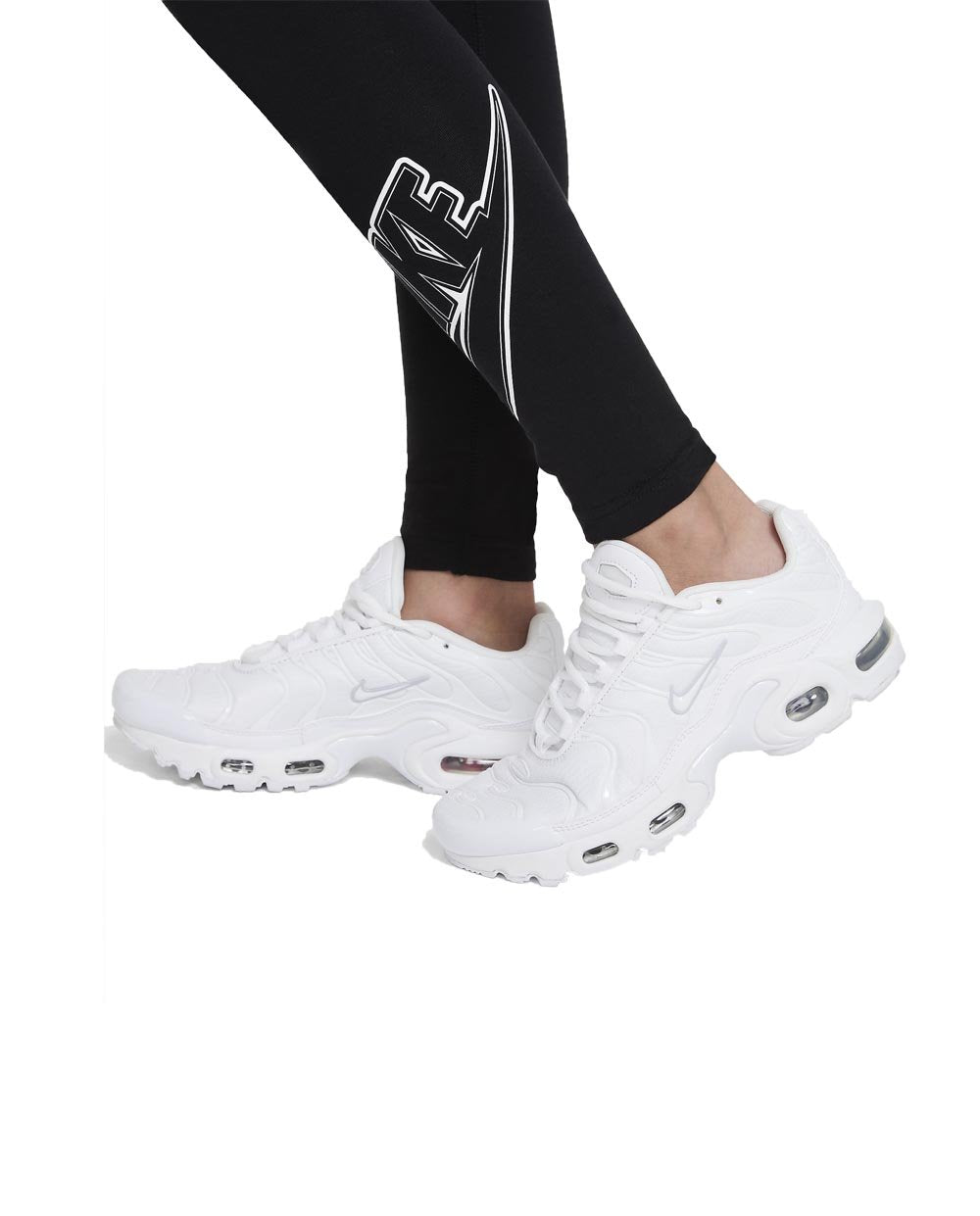 Nike Leggings Pretas com Branco para criança