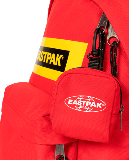 Mochila Eastpak Padded Pak'r Vermelha com Amarelo