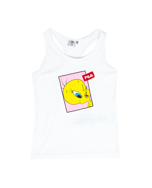 Singlet Fila Branco Looney Tunes