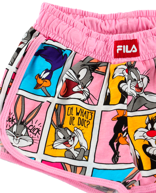 Calções Fila Rosa Looney Tunes