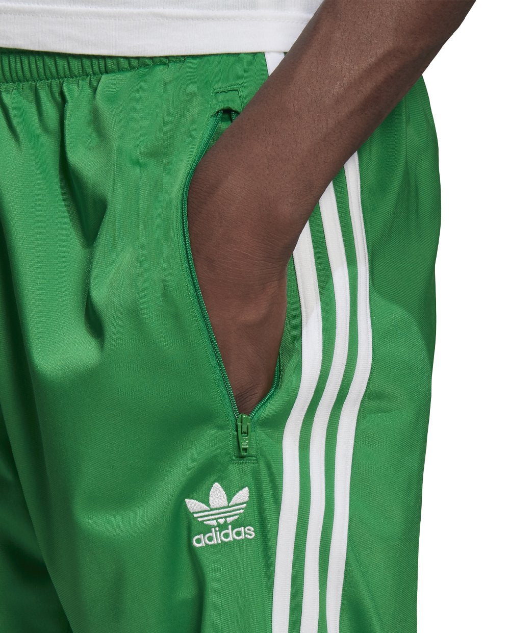 Adidas Calças Verdes com Riscas Brancas