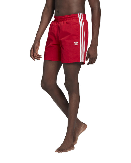 Adidas Red Shorts with White Stripes