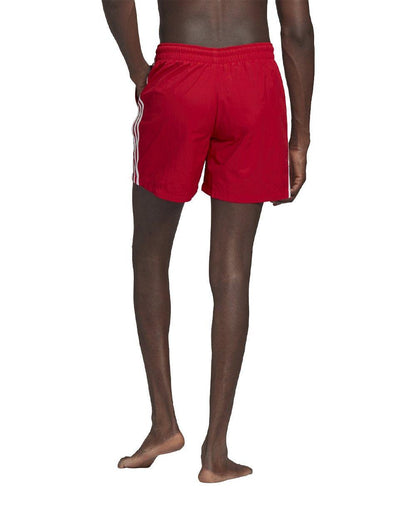 Adidas Red Shorts with White Stripes