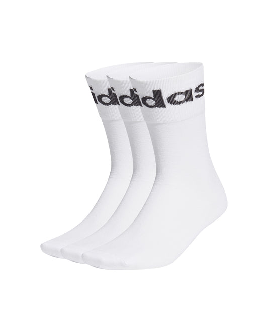 Adidas White Socks with Black Letters Pack