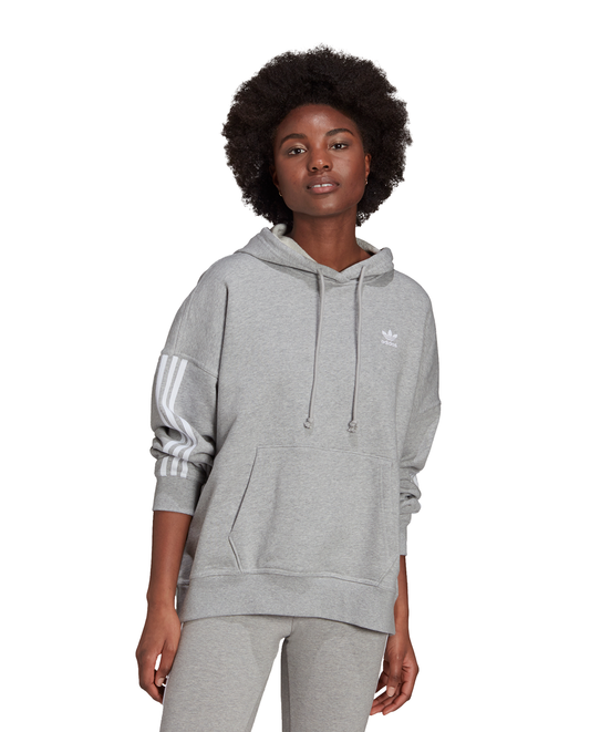 Hoodie Adidas Cinza com Branco