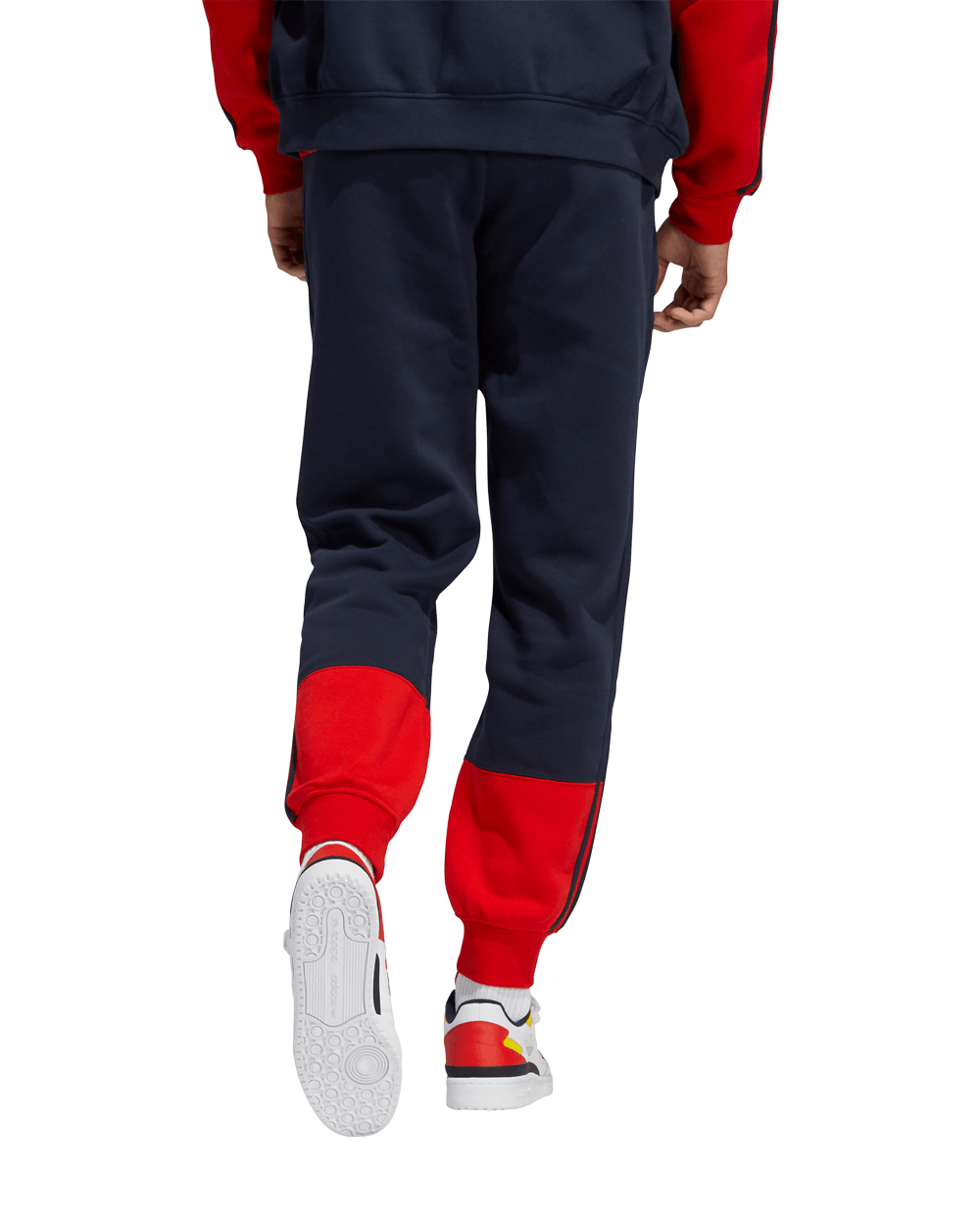 Navy Blue and Red Adidas Pants