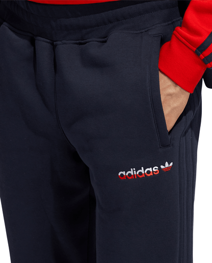 Navy Blue and Red Adidas Pants