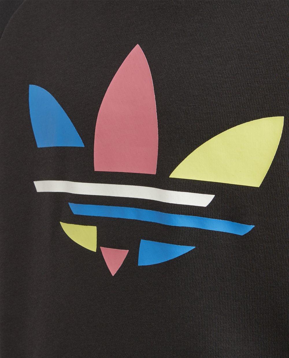 Adidas Black Hoodie with Colors