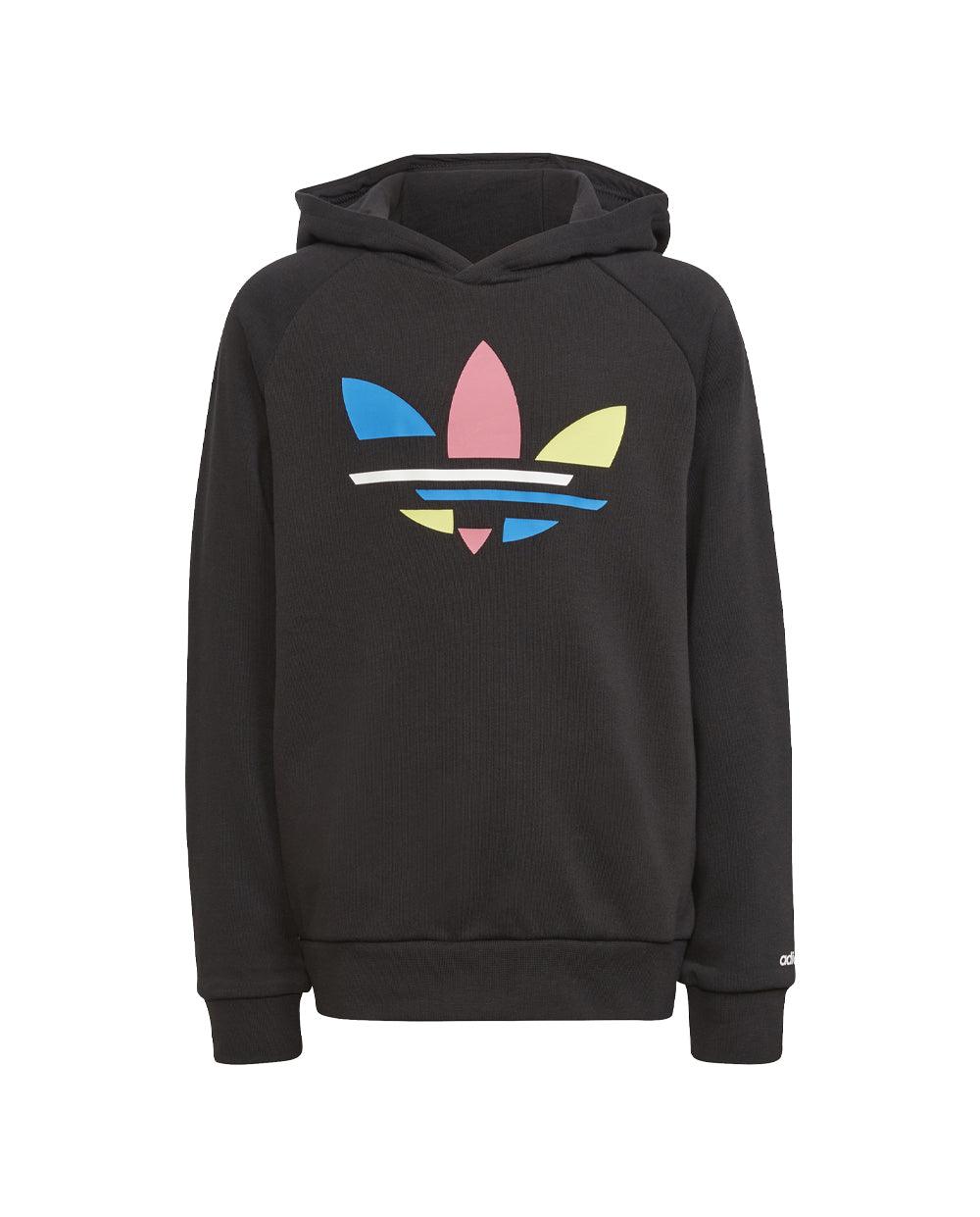 Adidas Black Hoodie with Colors