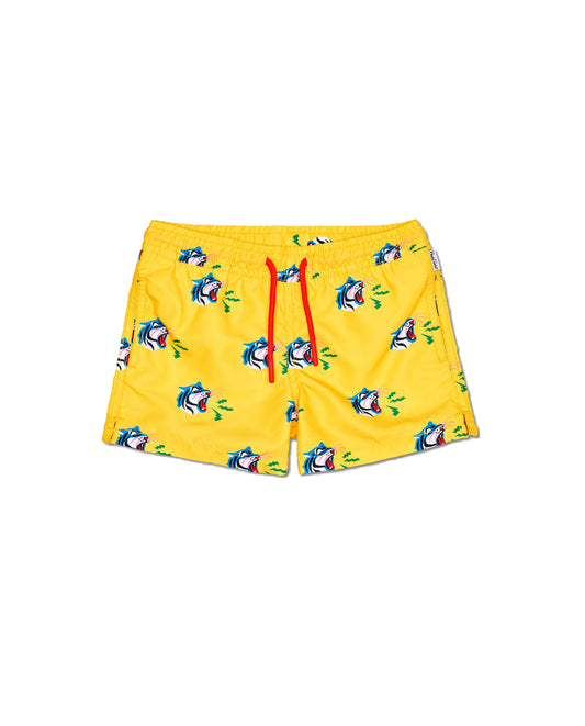 Happy Socks Yellow Shorts with Tigers