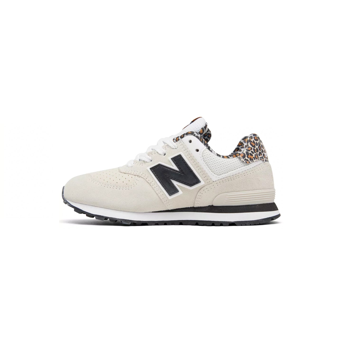 New Balance 574 Bege com Padrão Leopardo