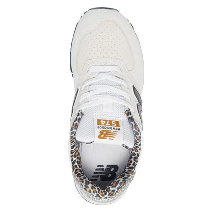 New Balance 574 Bege com Padrão Leopardo