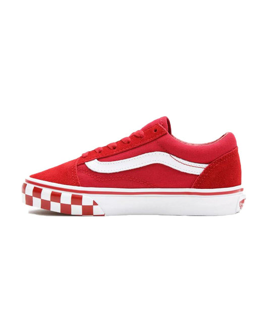 Vans Old Skool Red with White Stripe and Squares